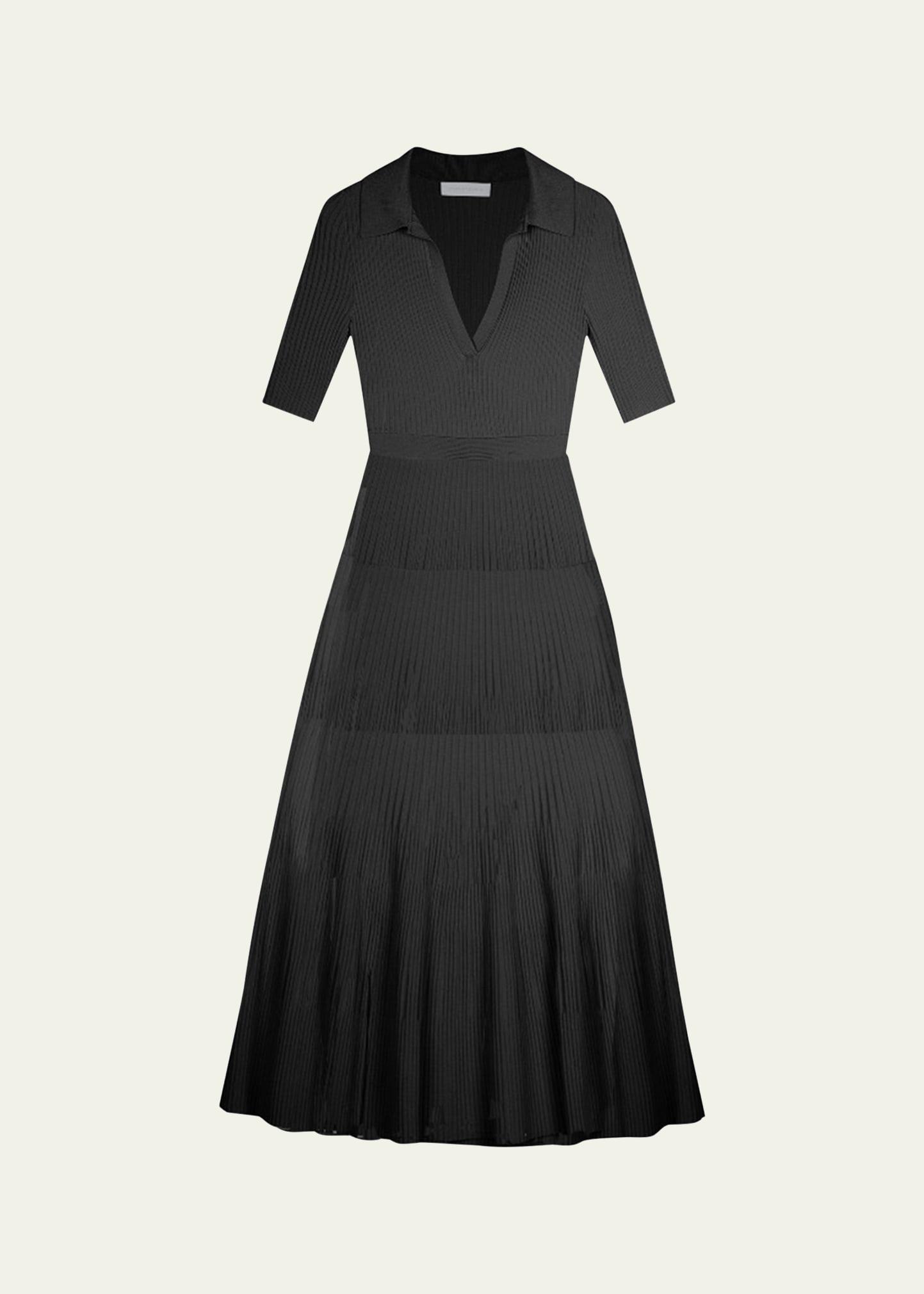 pati short-sleeve polo midi dress