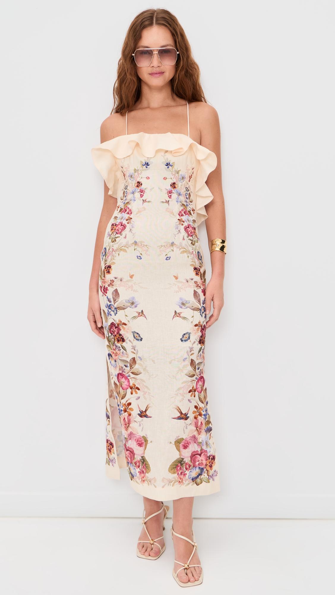 patience frill midi dress