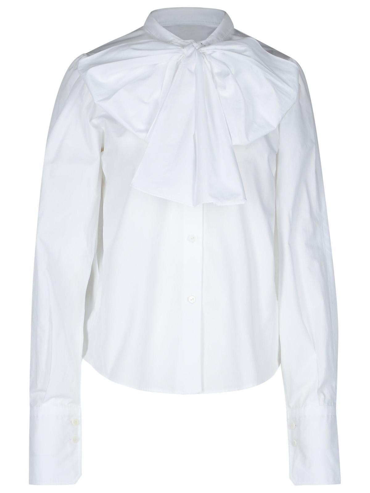 patou ascot white cotton blouse