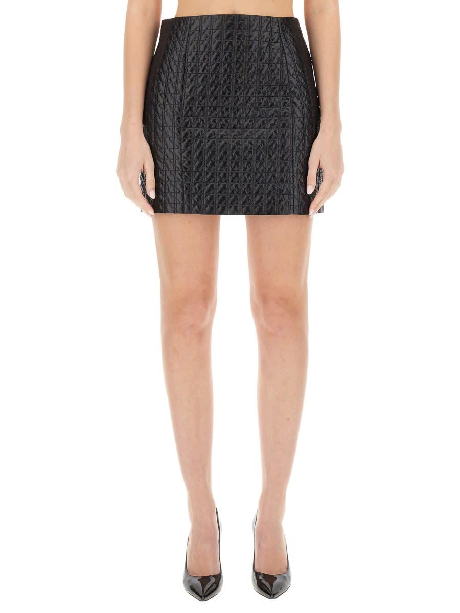 patou black polyamide skirt
