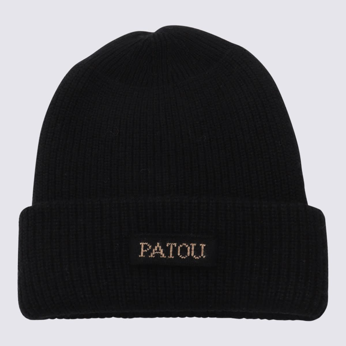 patou black wool hat
