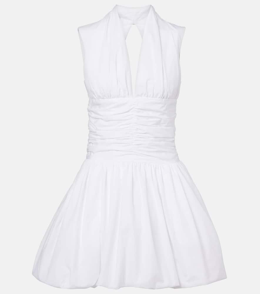 patou bloomer ruched cotton minidress