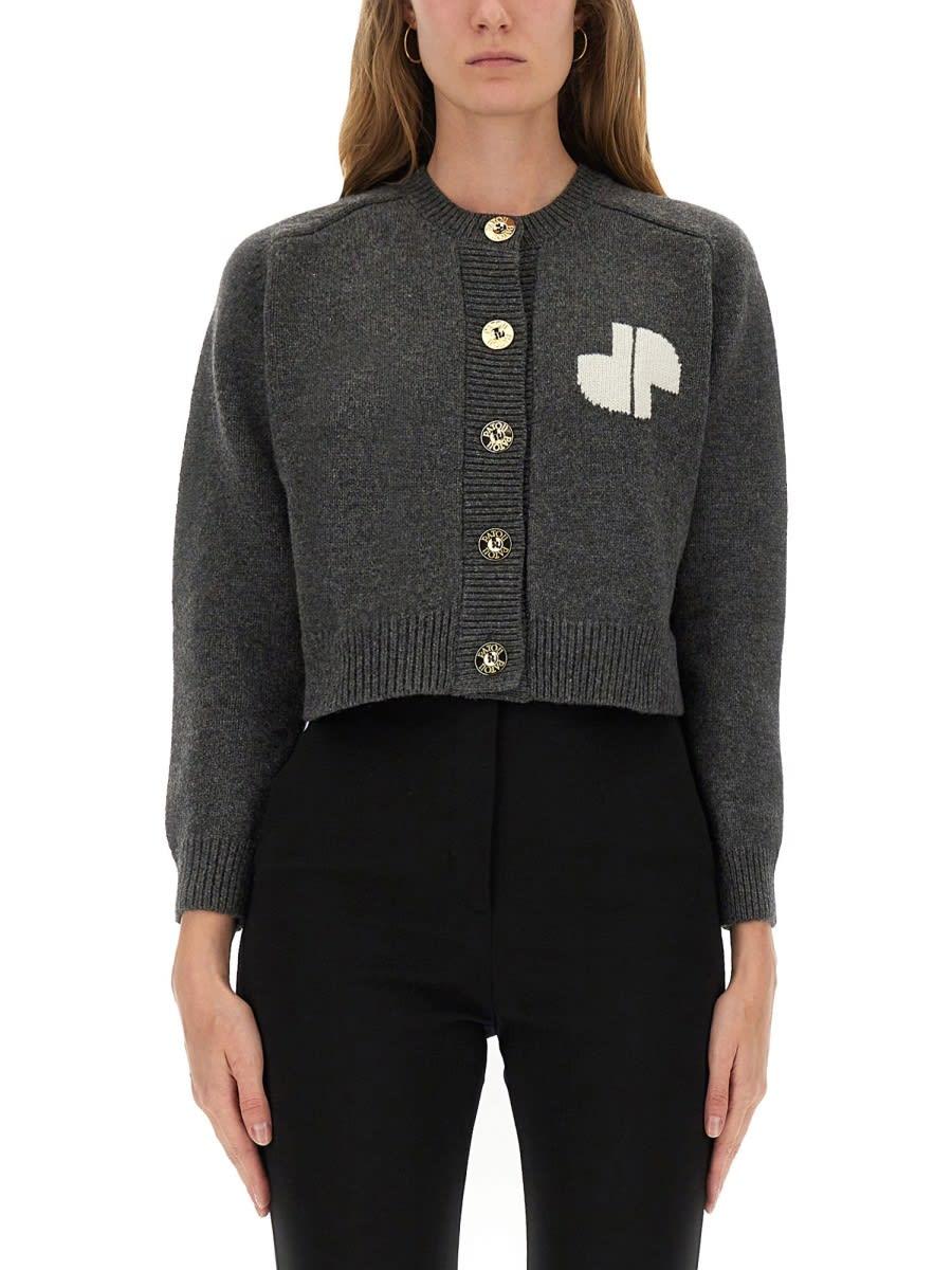 patou cardigan with logo