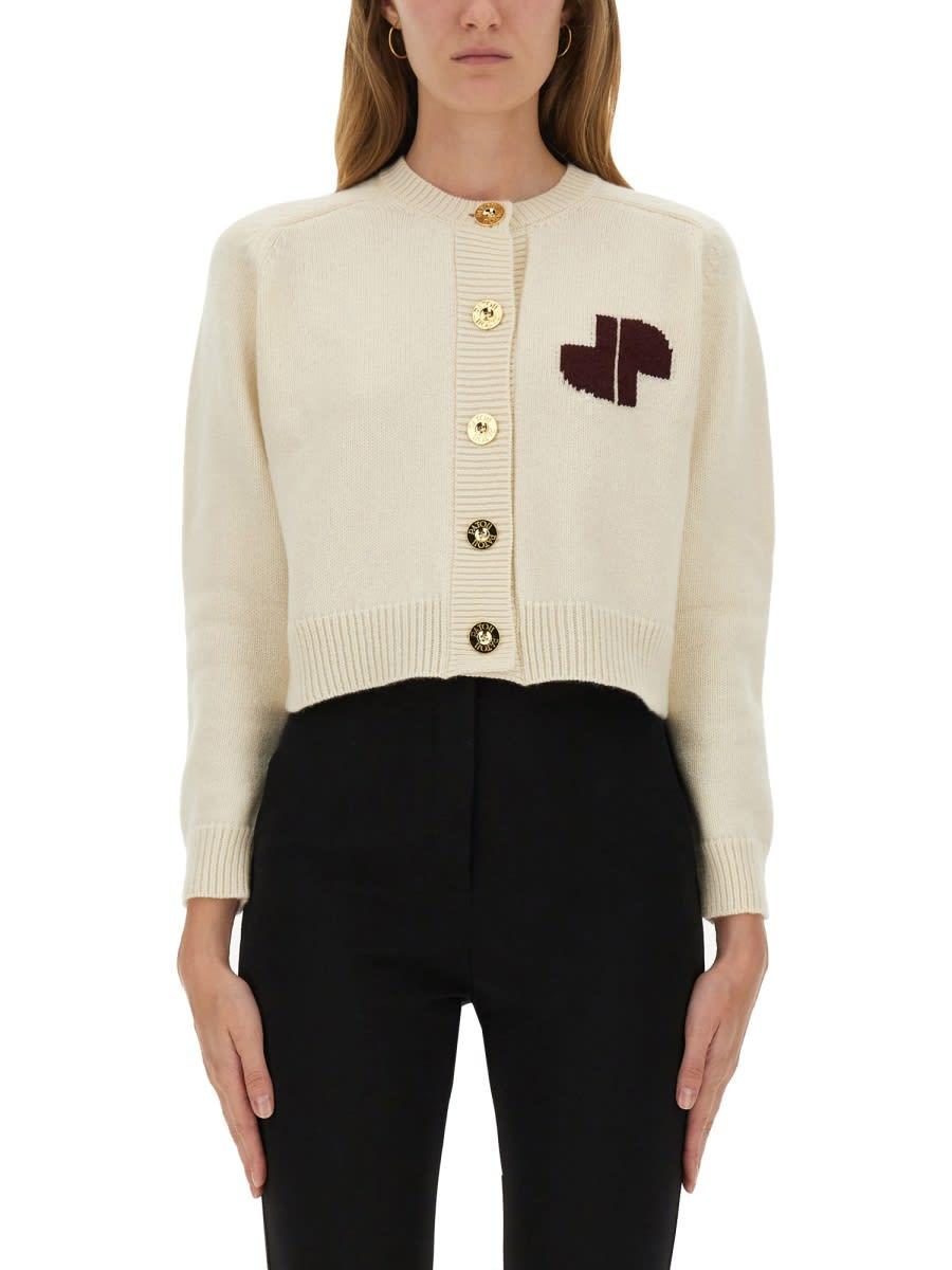 patou cardigan with logo