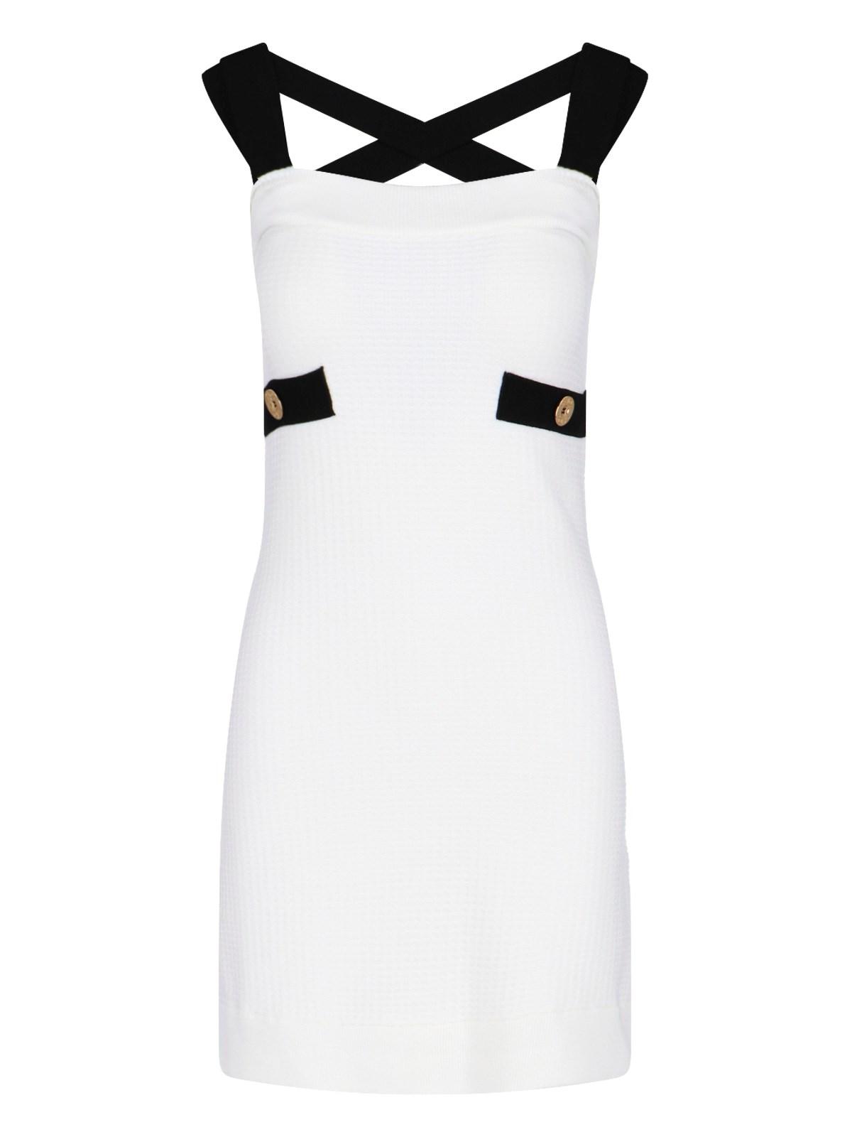 patou contrast detail mini dress