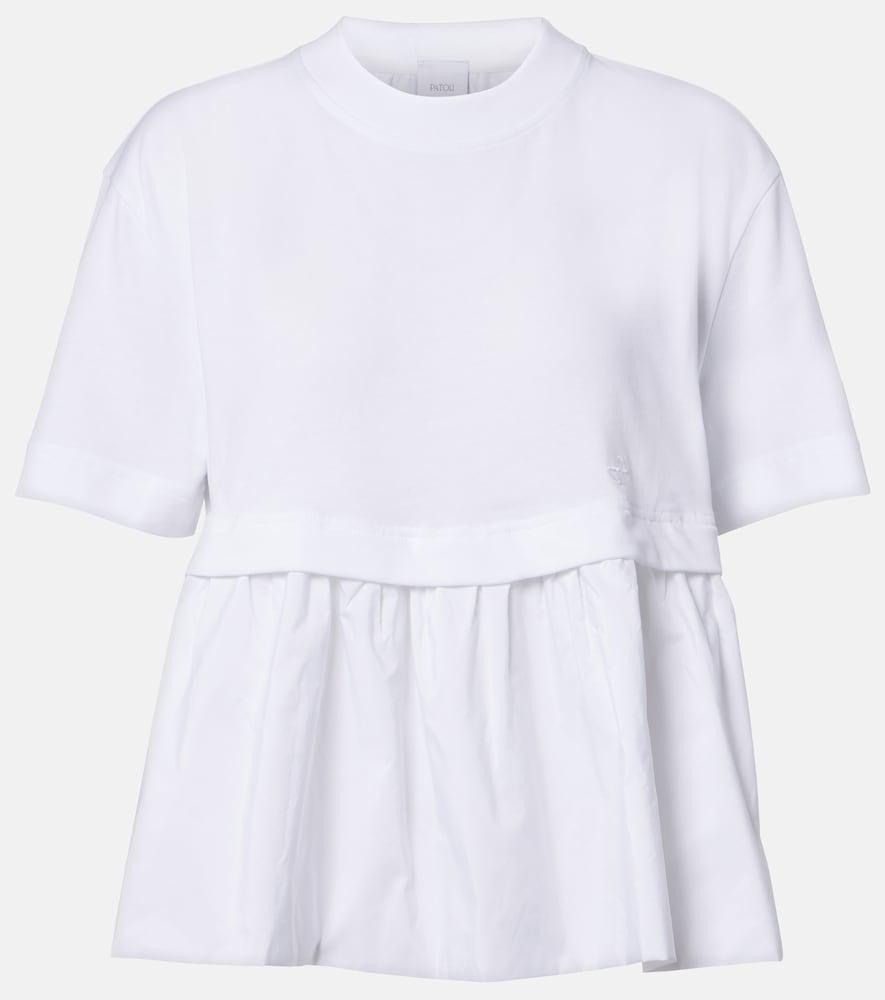 patou cotton jersey and faille t