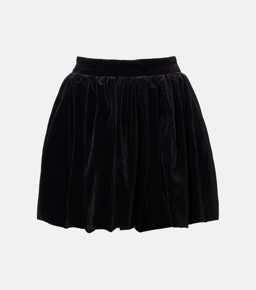 patou cotton velvet miniskirt