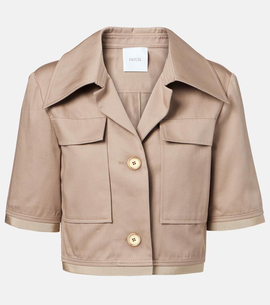 patou cropped cotton gabardine jacket