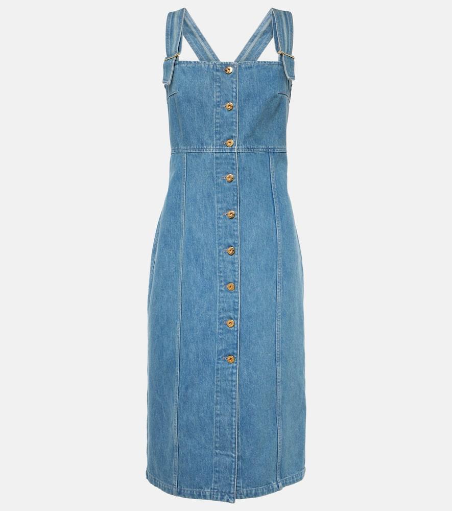 patou denim midi dress