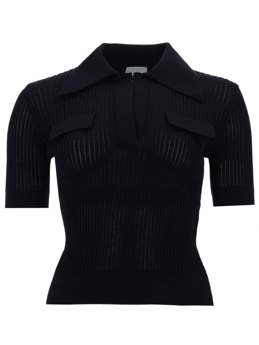 patou embroidered cotton polo shirt