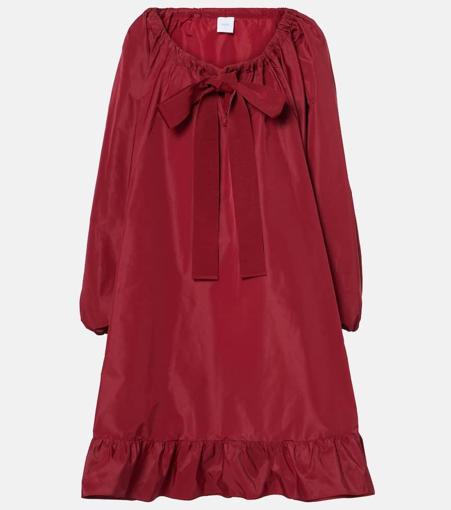 patou frill ruffled midi dress