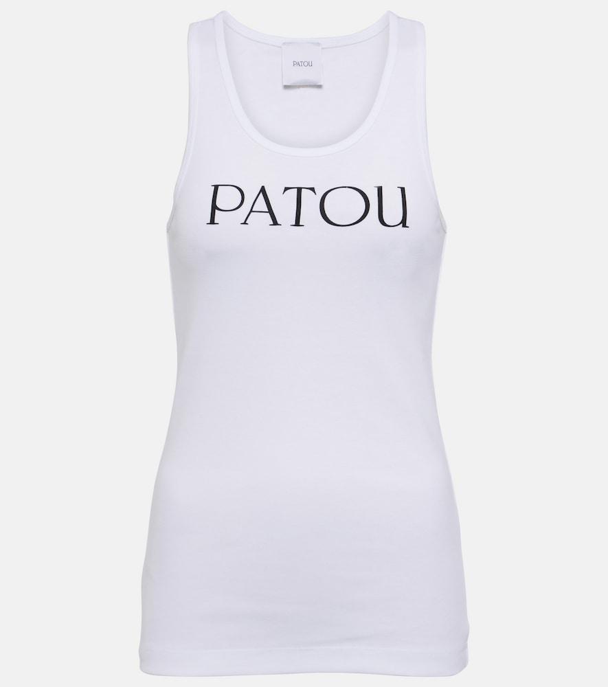 patou logo cotton jersey tank top