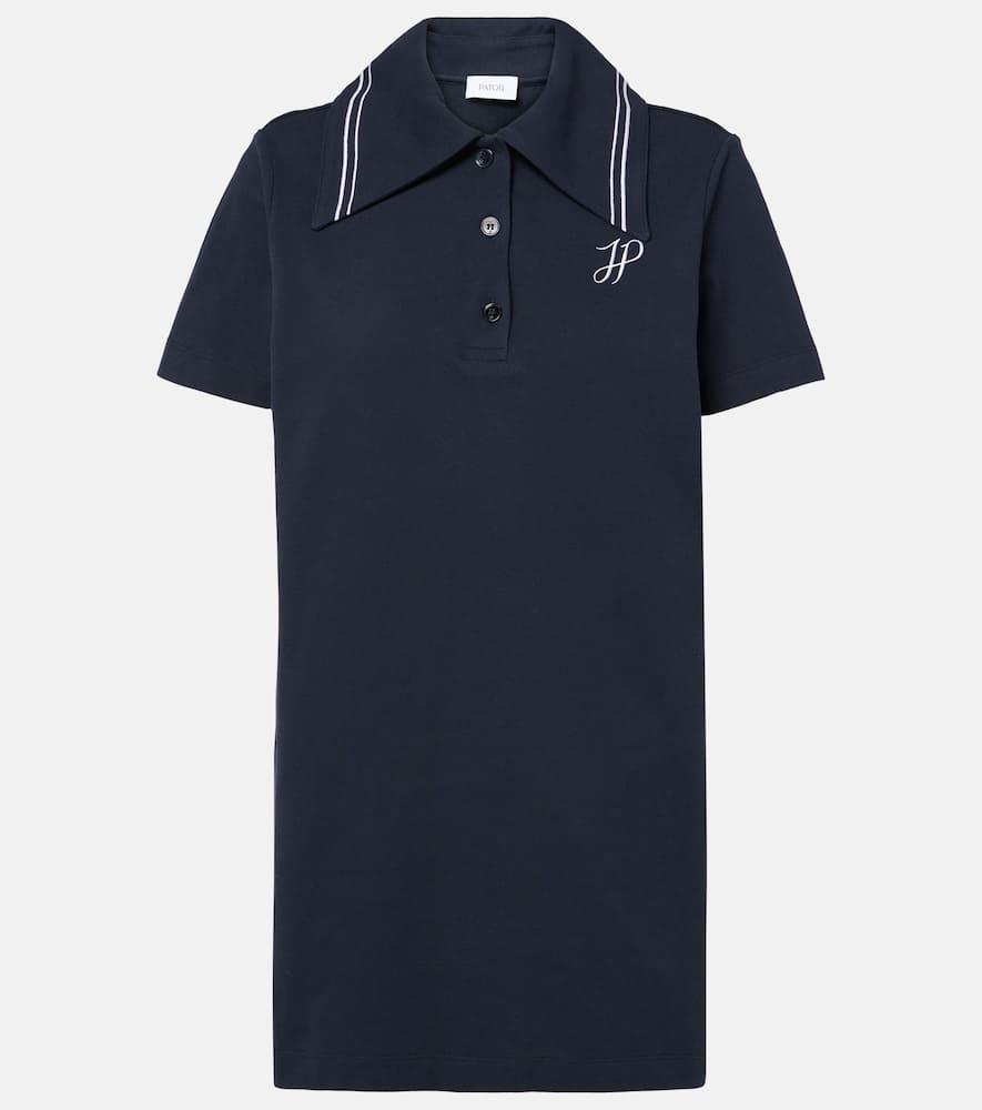 patou logo cotton piqué polo dress