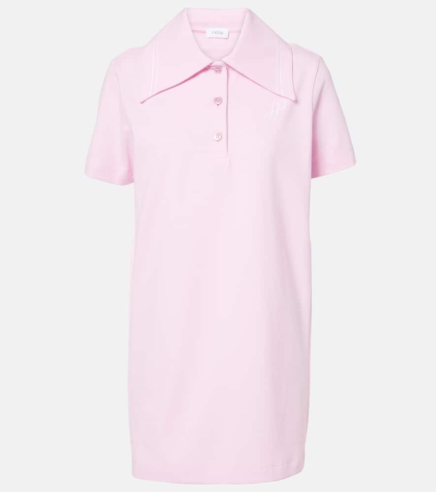 patou logo cotton polo dress