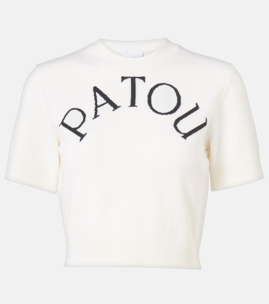 patou logo jacquard wool