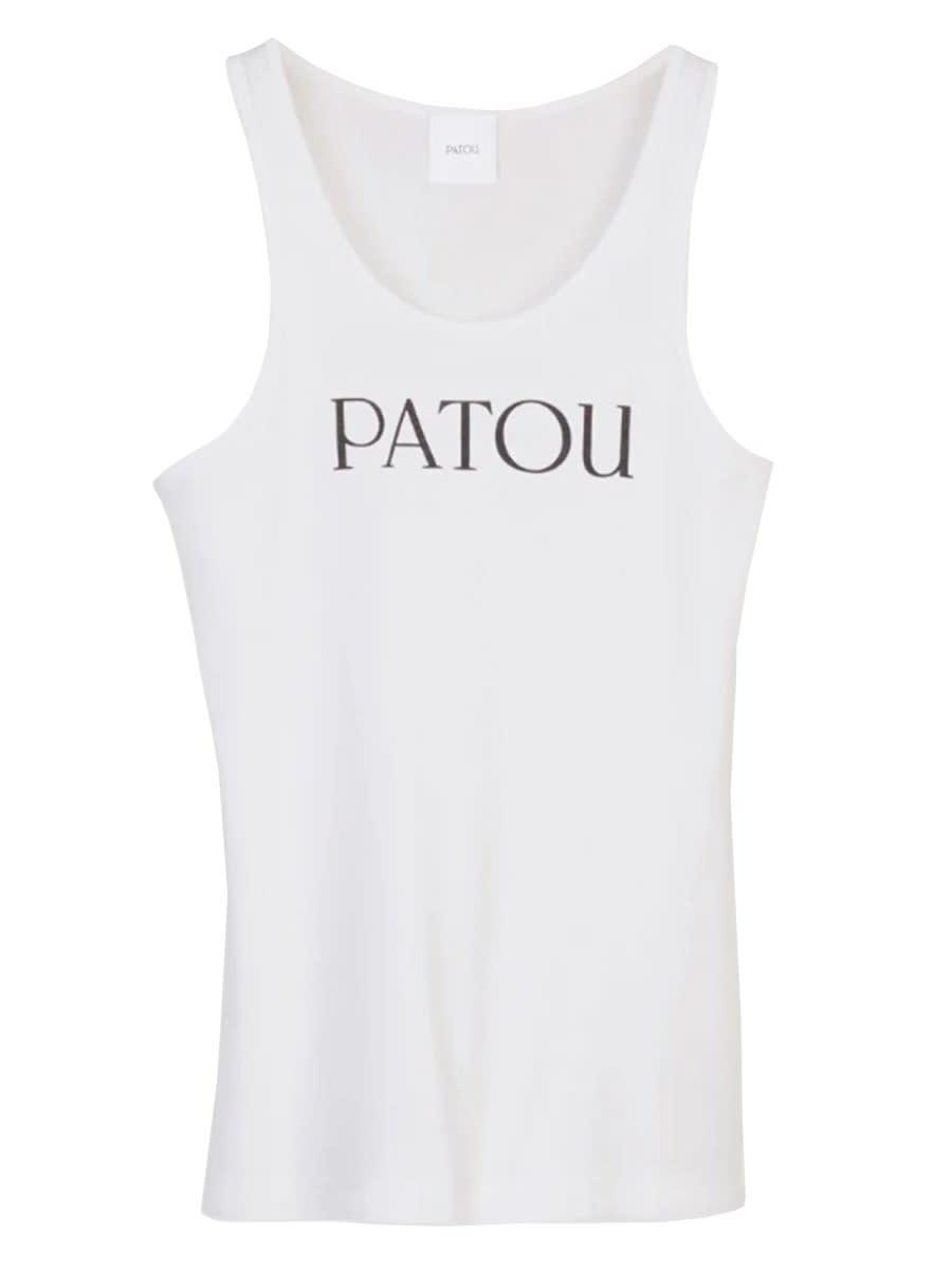 patou logo print tank top