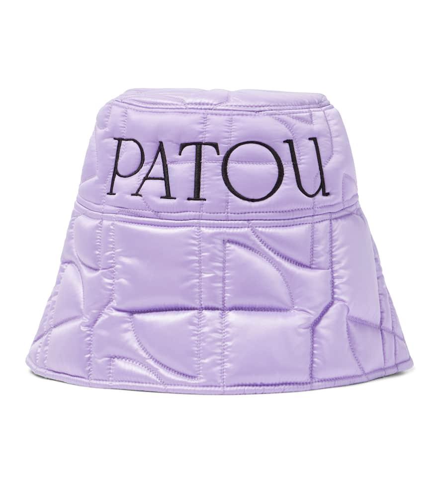 patou logo quilted satin bucket hat