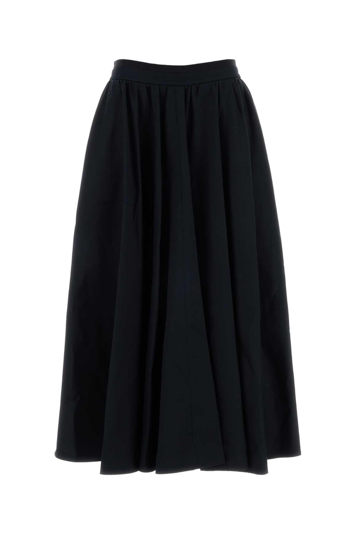 patou midnight blue cotton skirt