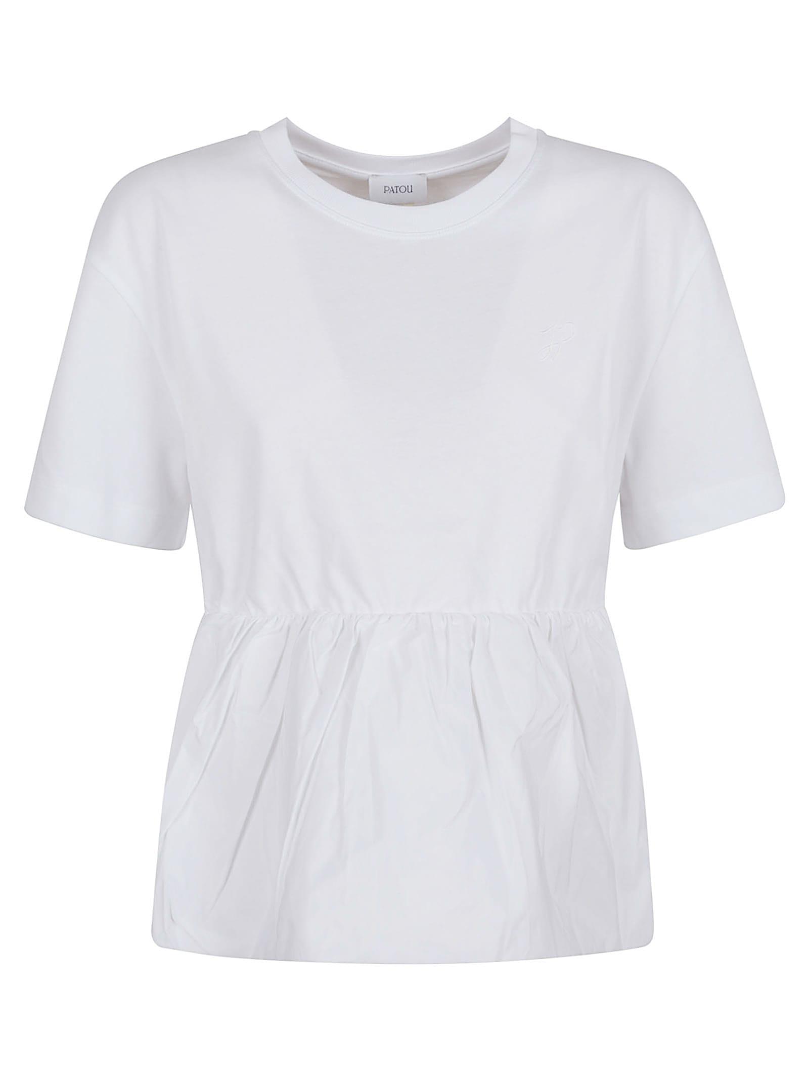 patou mix fabric volume tshirt