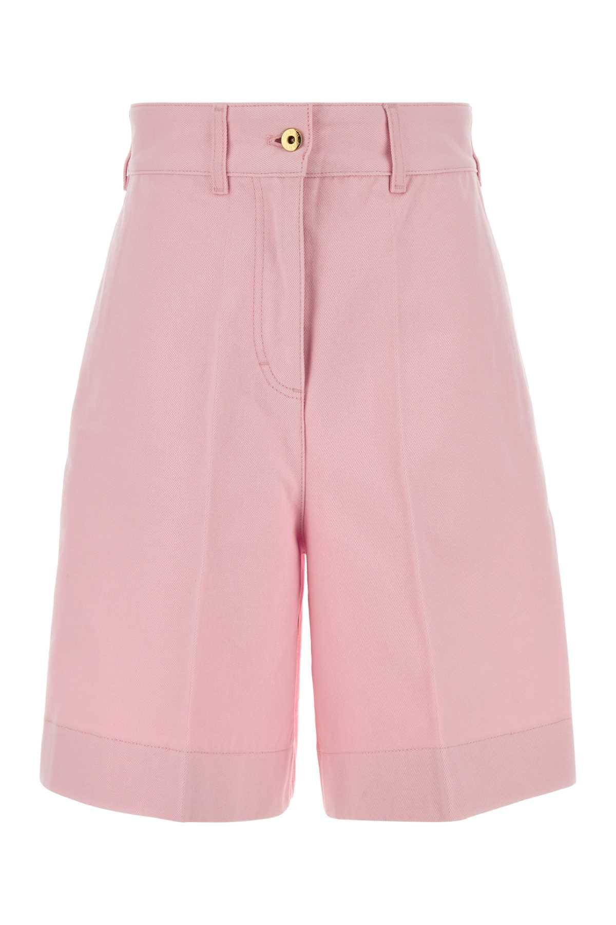 patou pink cotton bermuda shorts