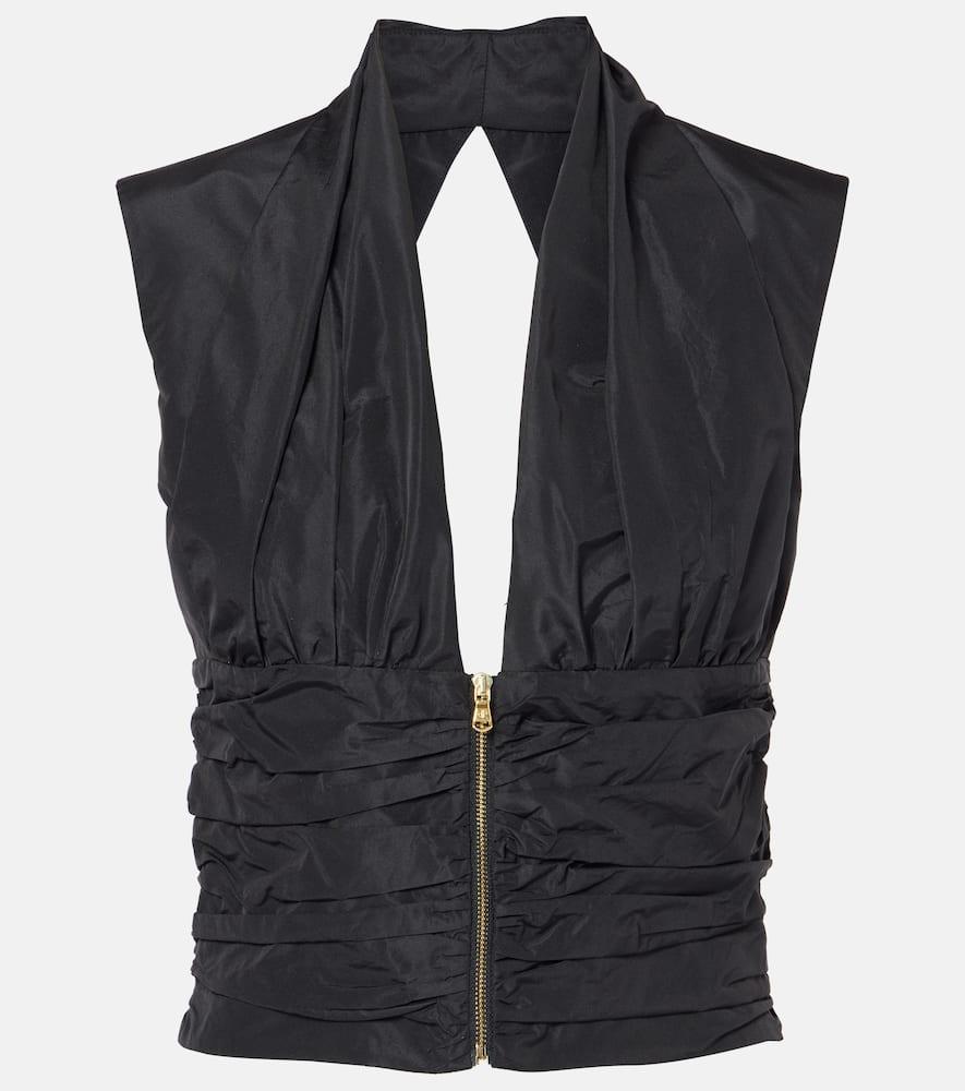 patou ruched taffeta top
