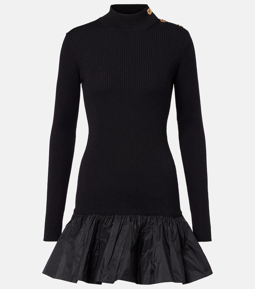 patou ruffled wool minidress