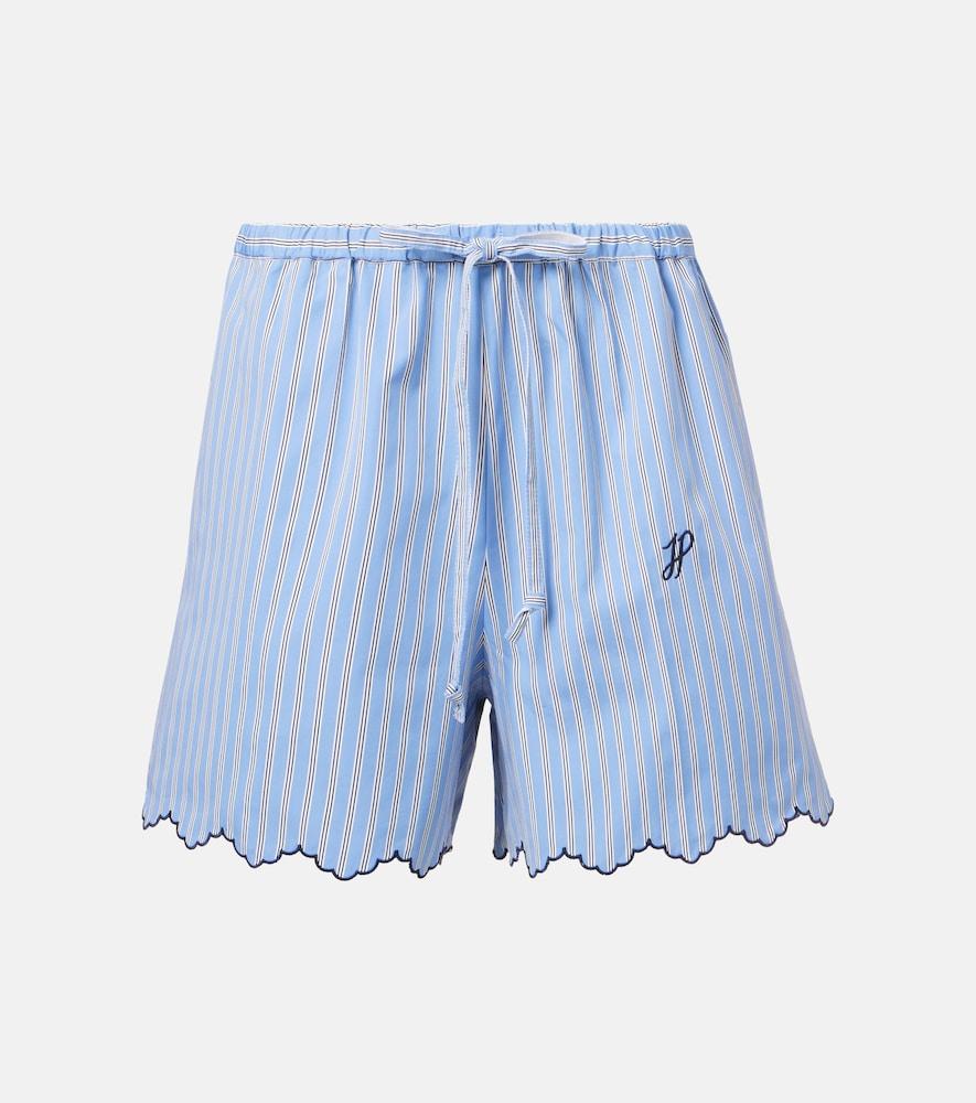 patou scalloped cotton poplin shorts