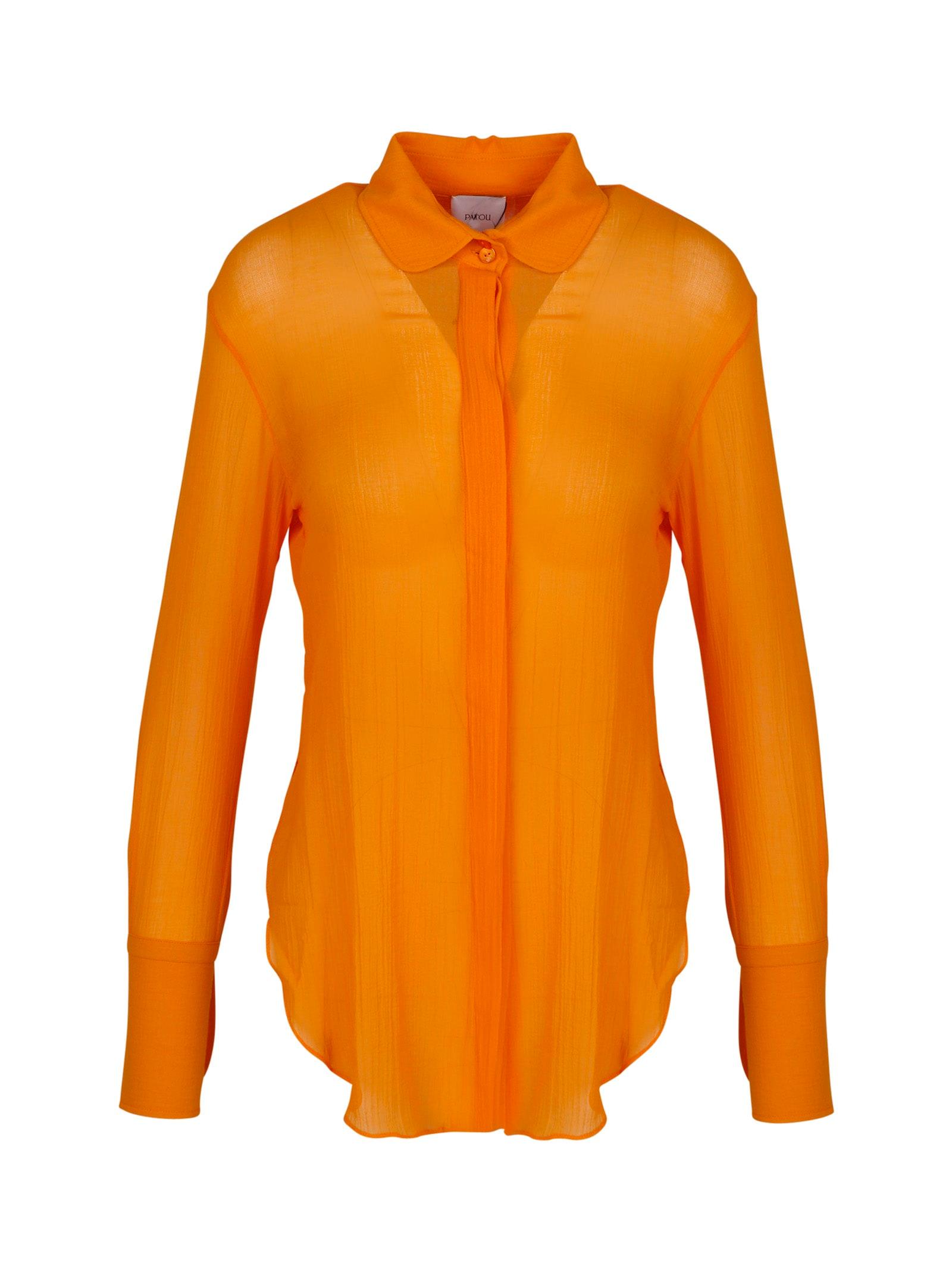 patou semi-sheer shirt
