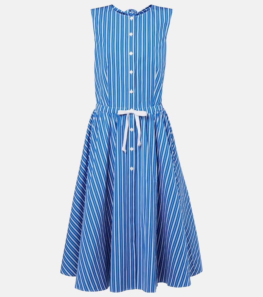 patou striped cotton shirt dress