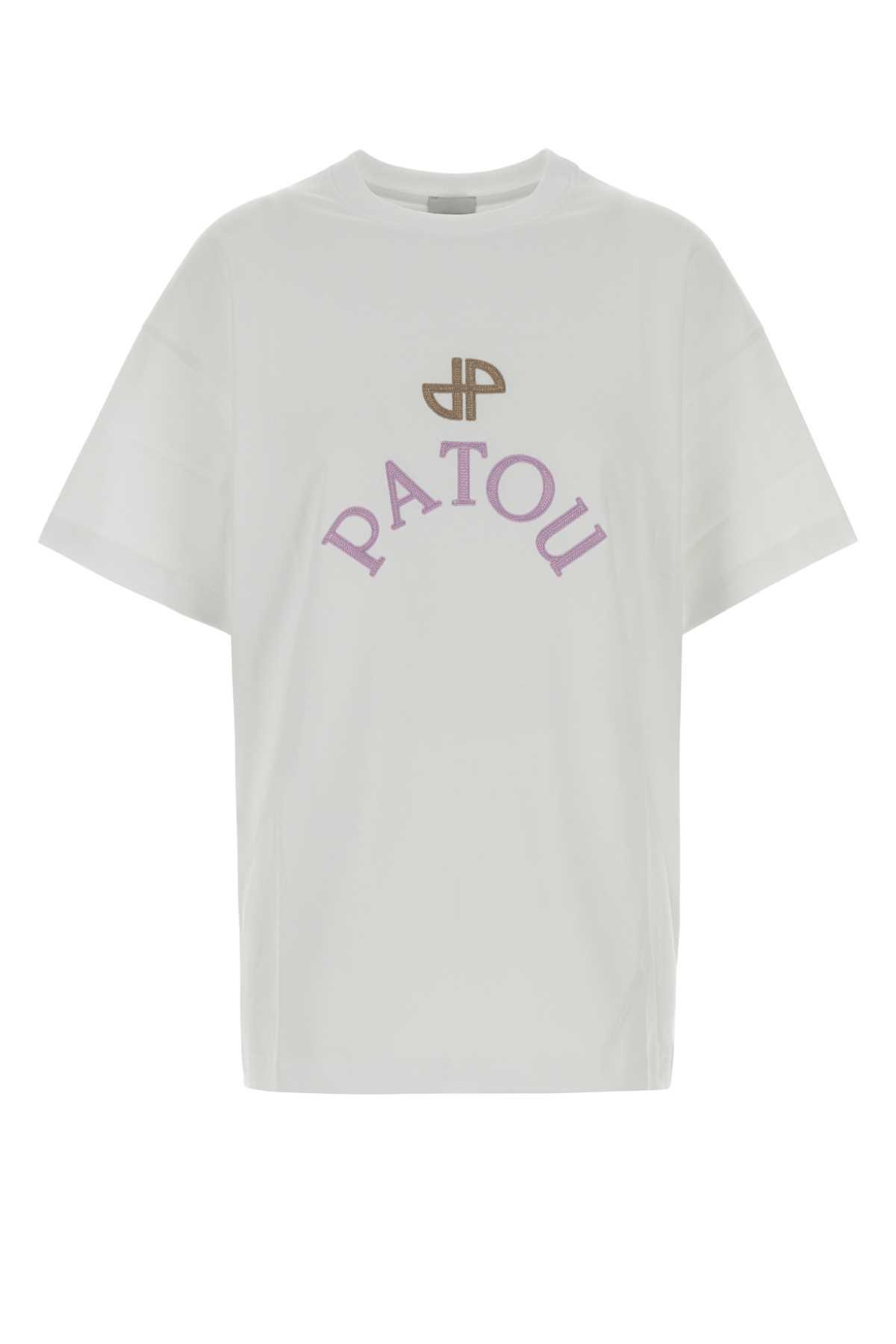 patou white cotton oversize t-shirt