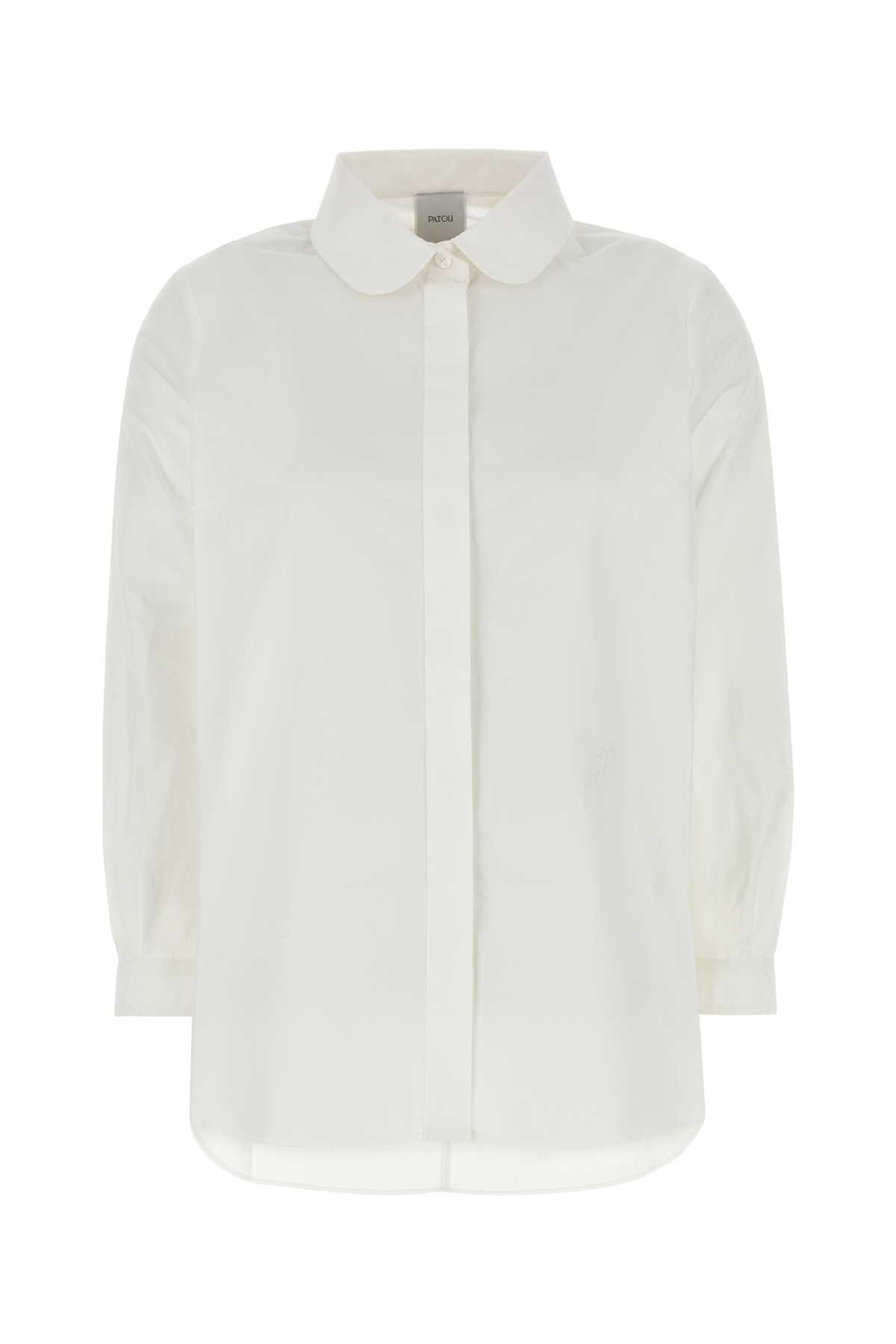 patou white poplin shirt
