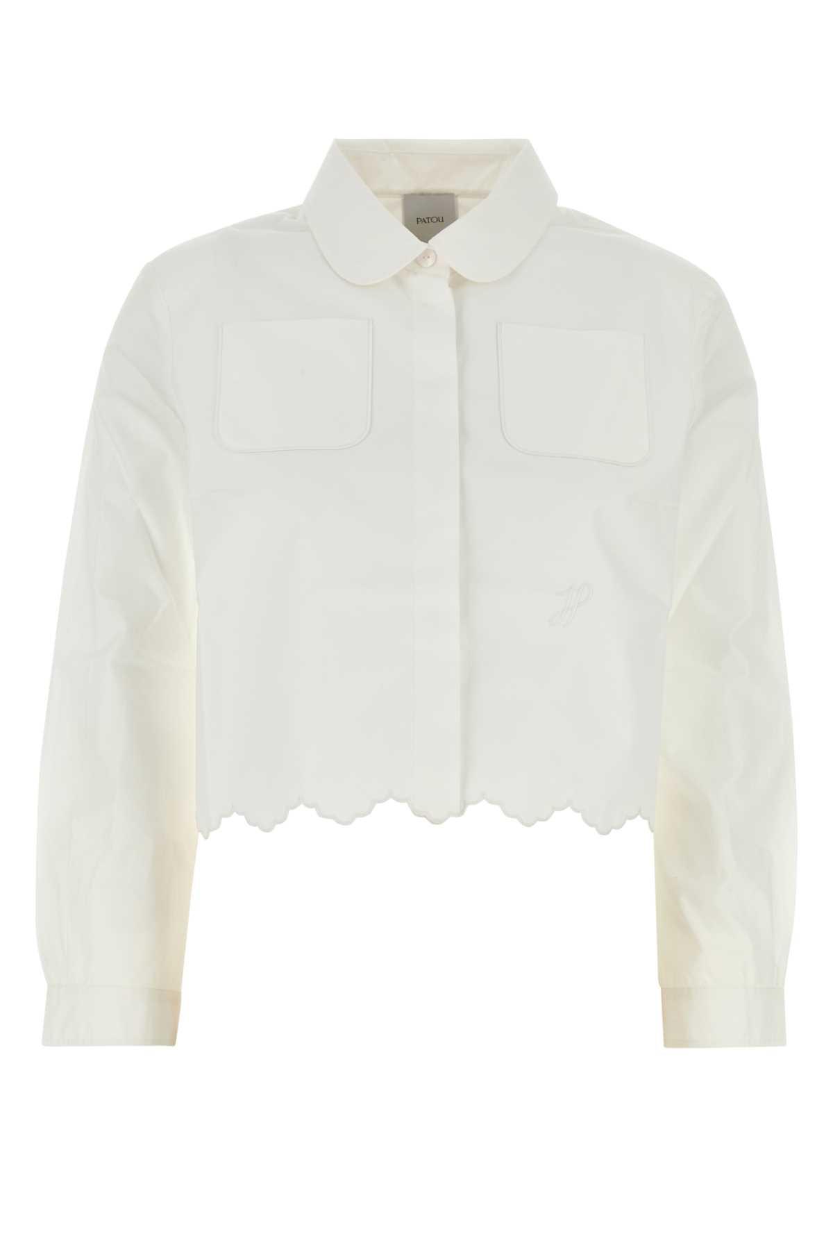 patou white poplin shirt