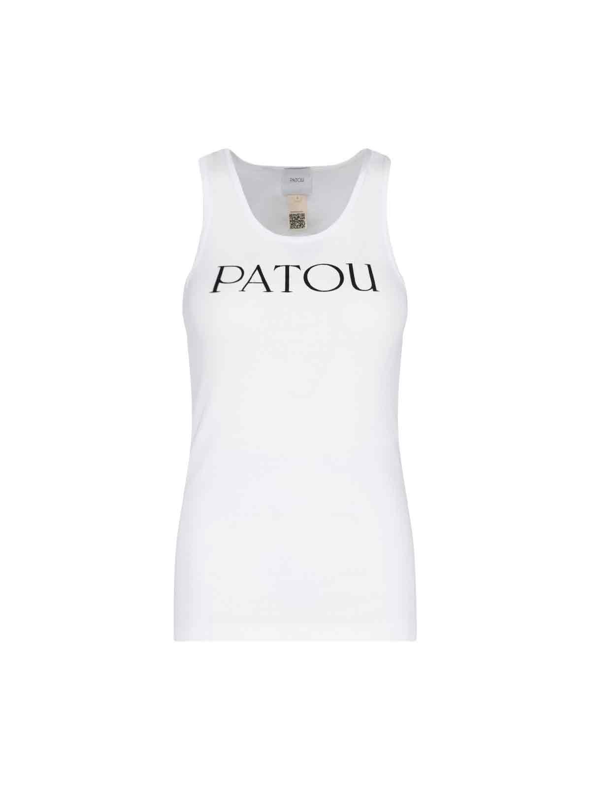 patou white tank top with logo