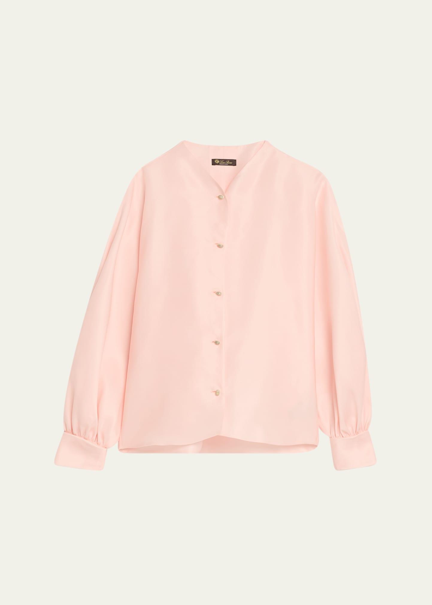 patricia button-down organdy satin shirt