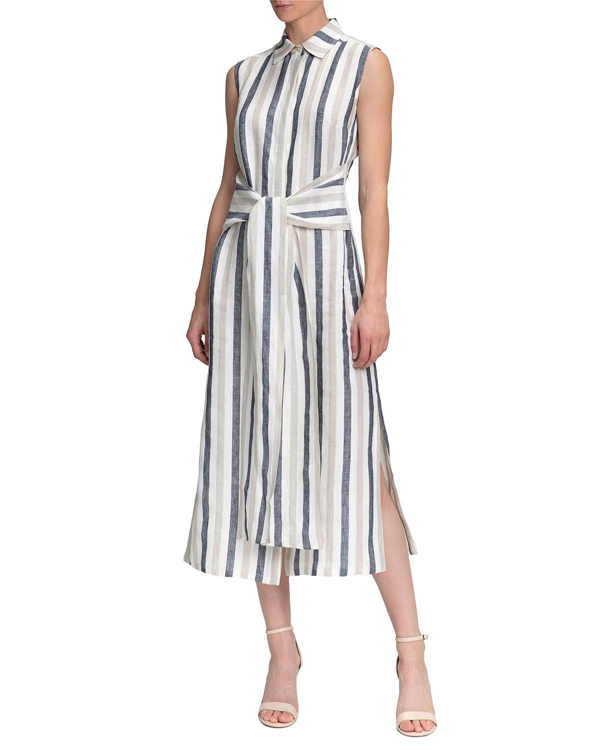 patricia sleeveless midi shirtdress
