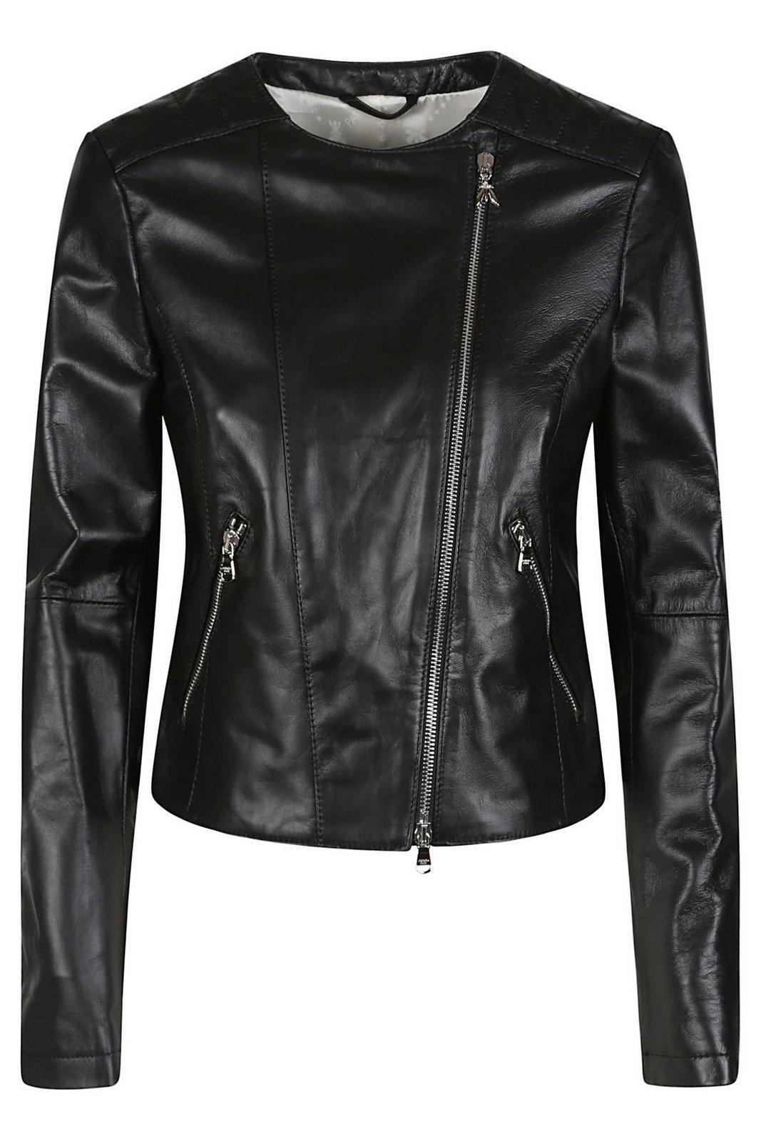 patrizia pepe asymmetric zip jacket