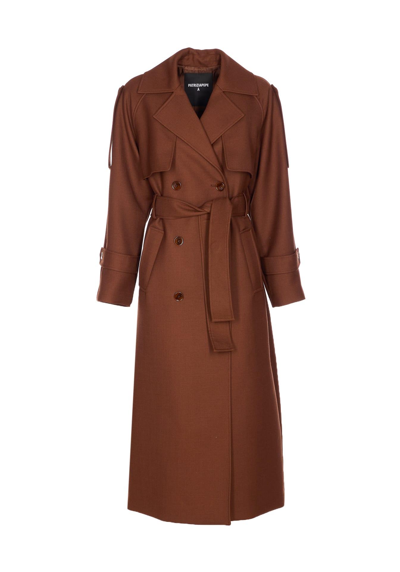 patrizia pepe double breasted coat