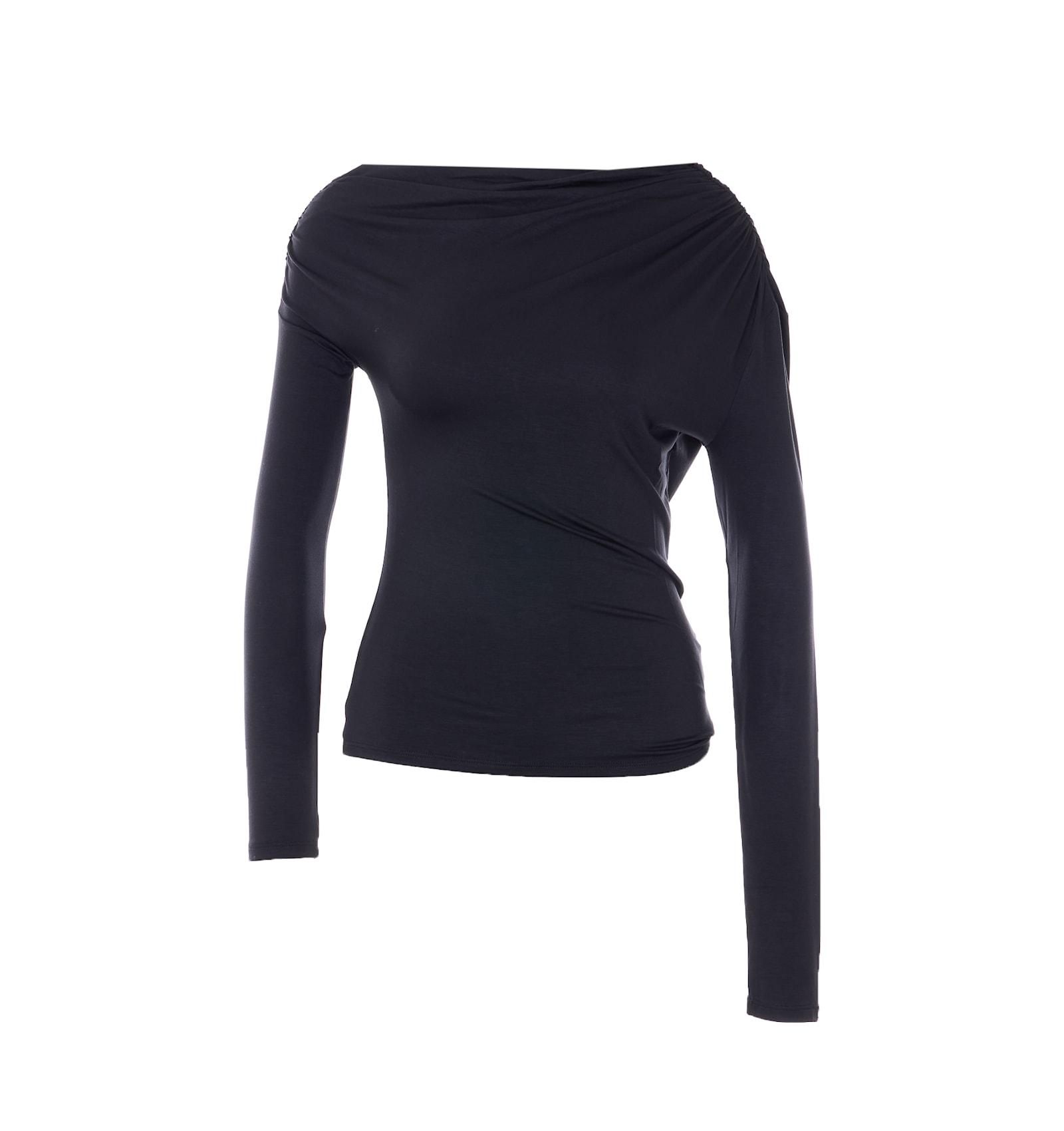 patrizia pepe draped one-shoulder t-shirt