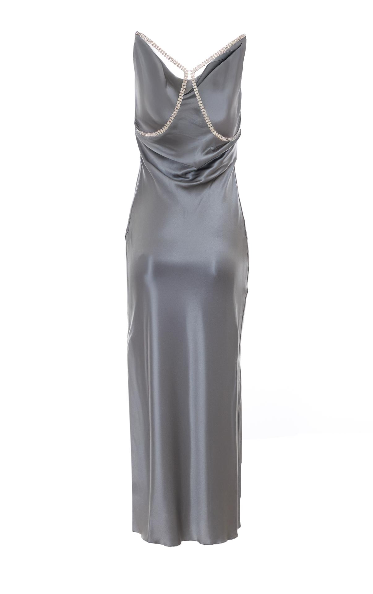 patrizia pepe dresses grey silk - women