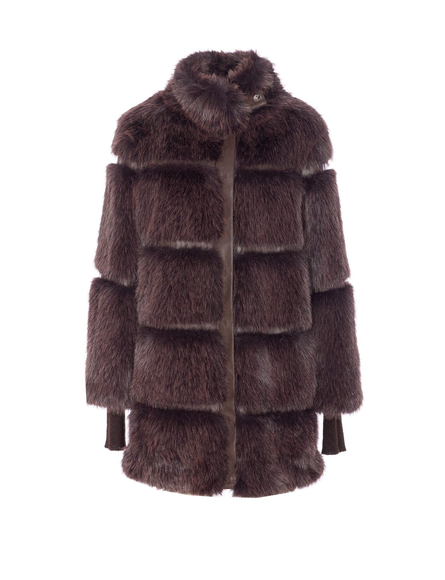 patrizia pepe faux fur jacket