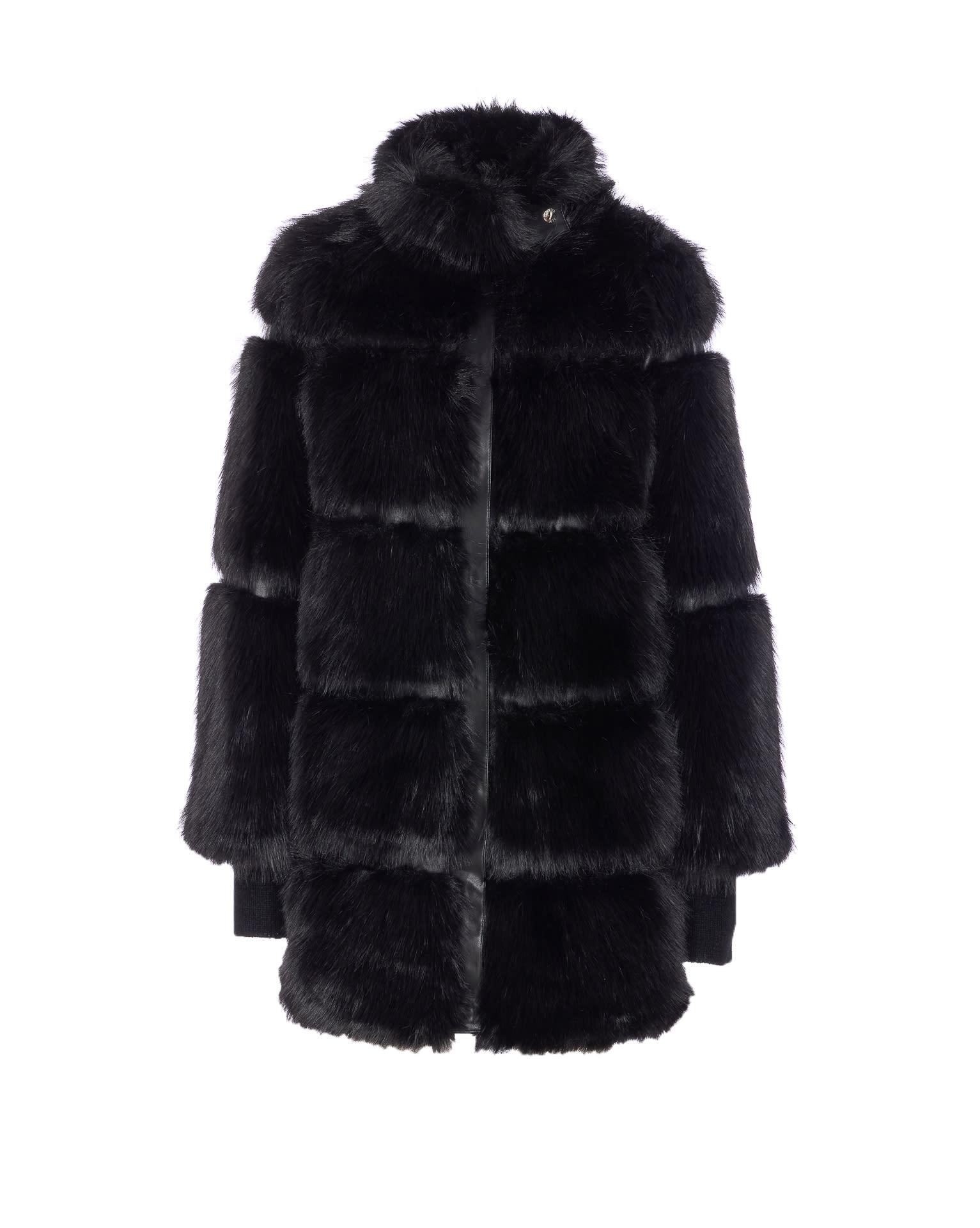 patrizia pepe faux fur jacket