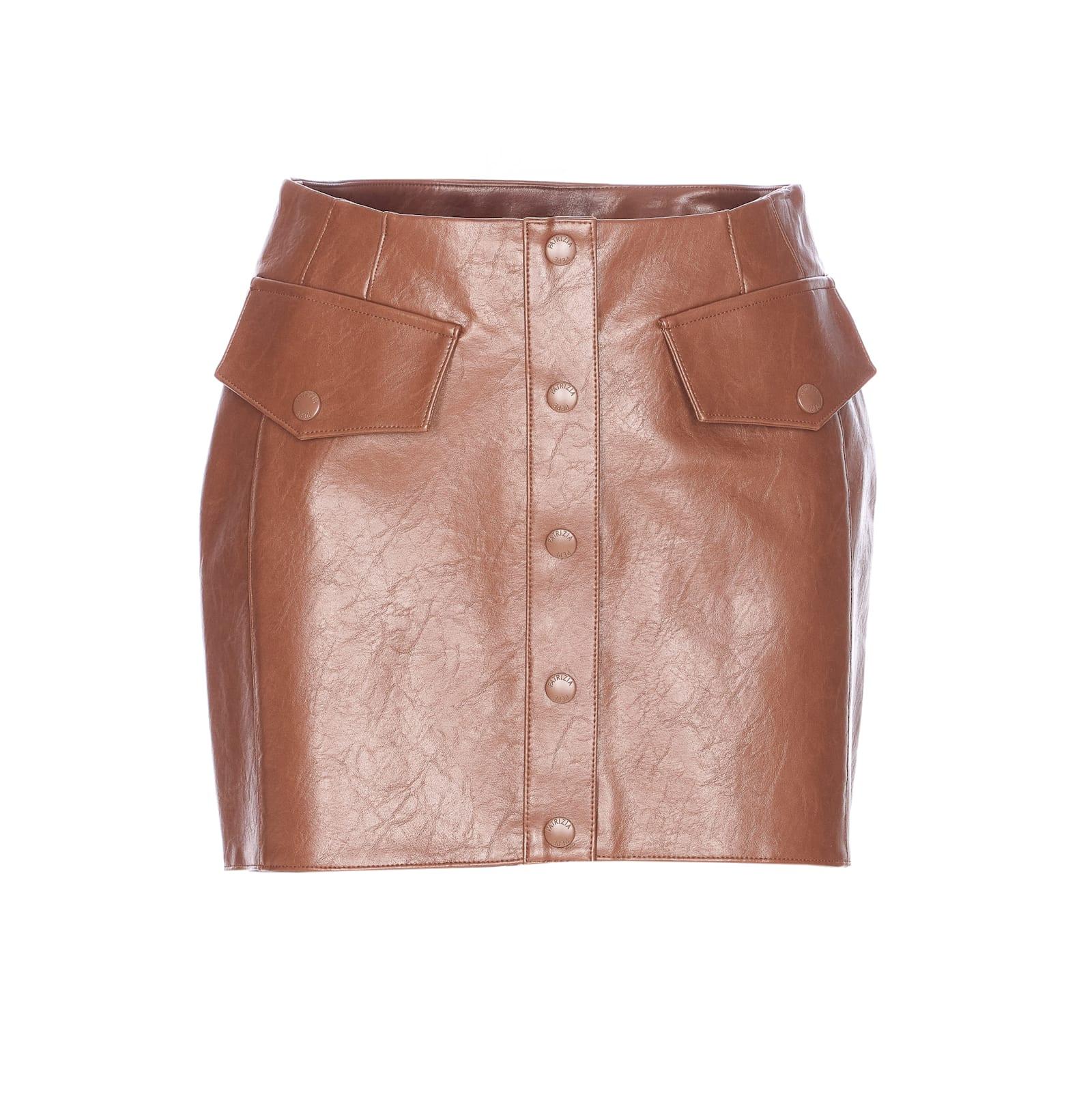 patrizia pepe faux leather mini skirt