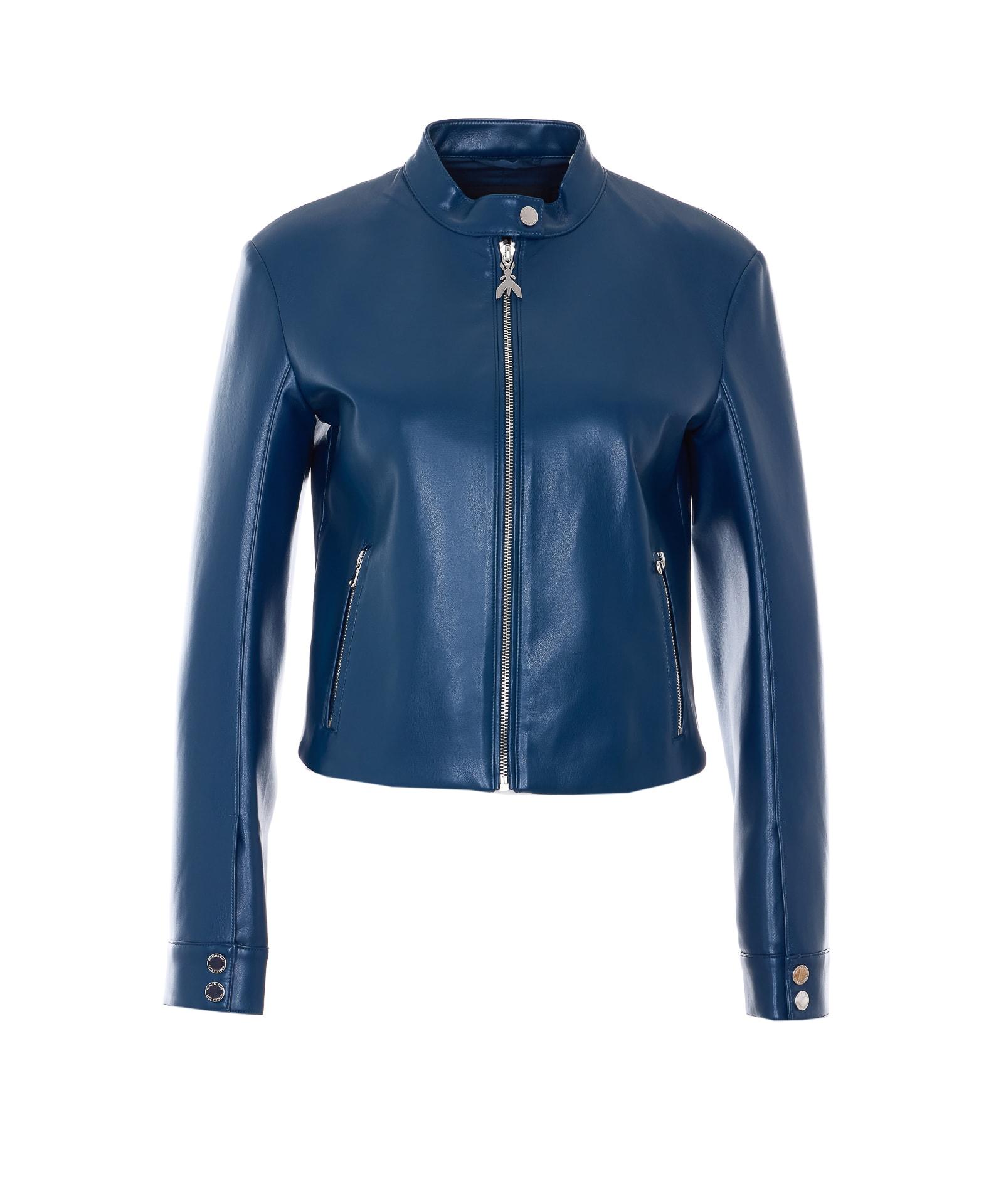 patrizia pepe leather jacket in spread fabric
