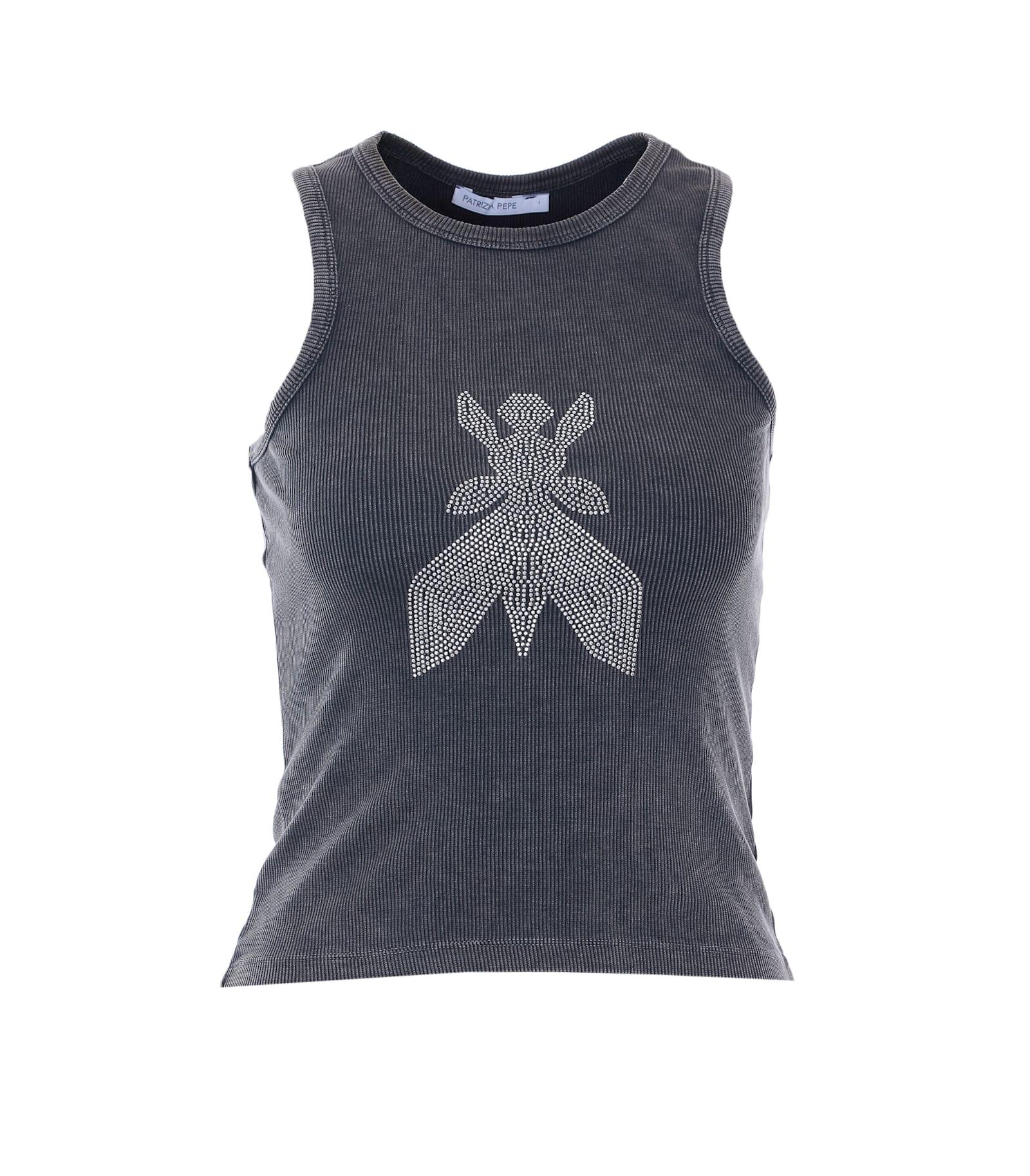 patrizia pepe logo tank top