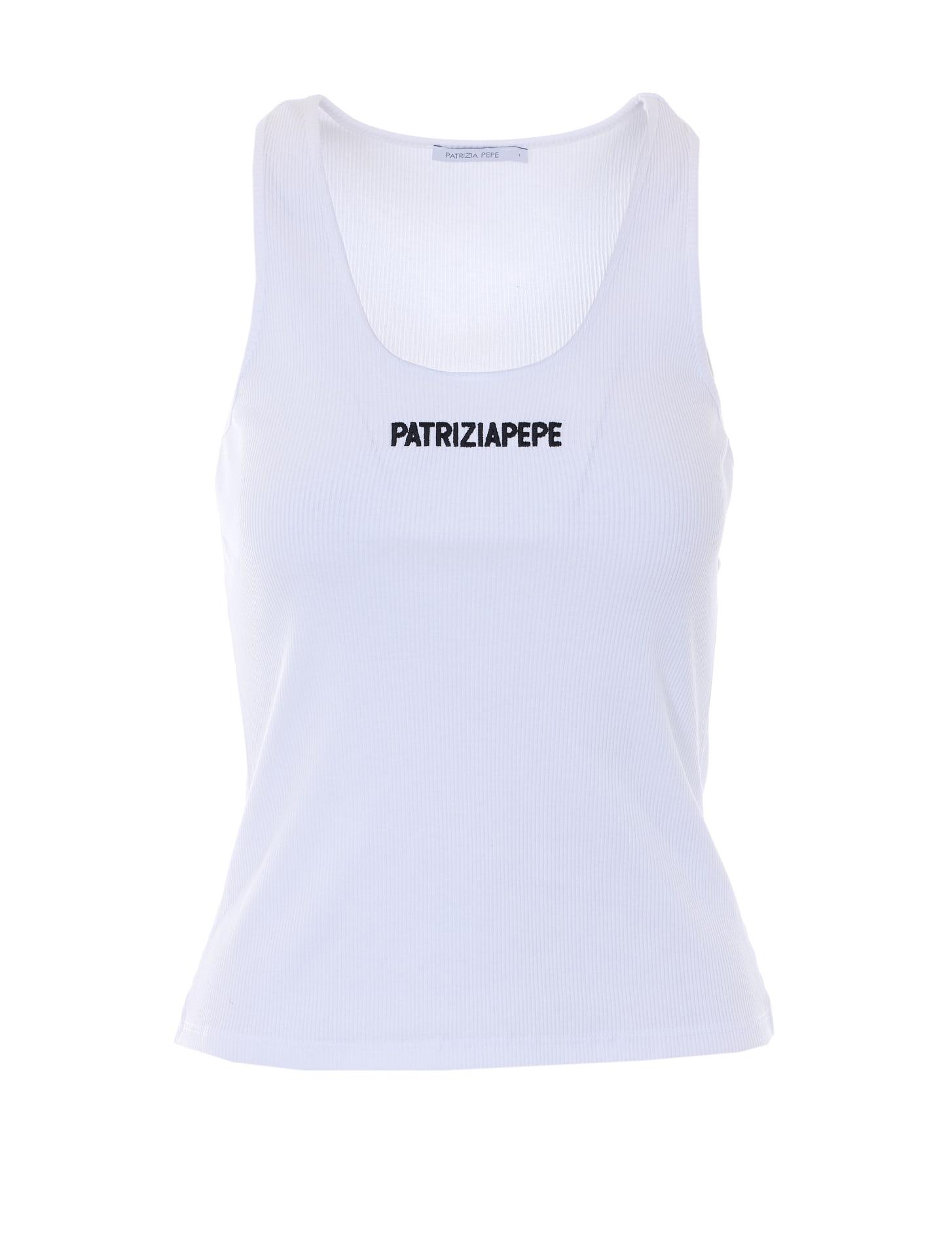 patrizia pepe logo tank top