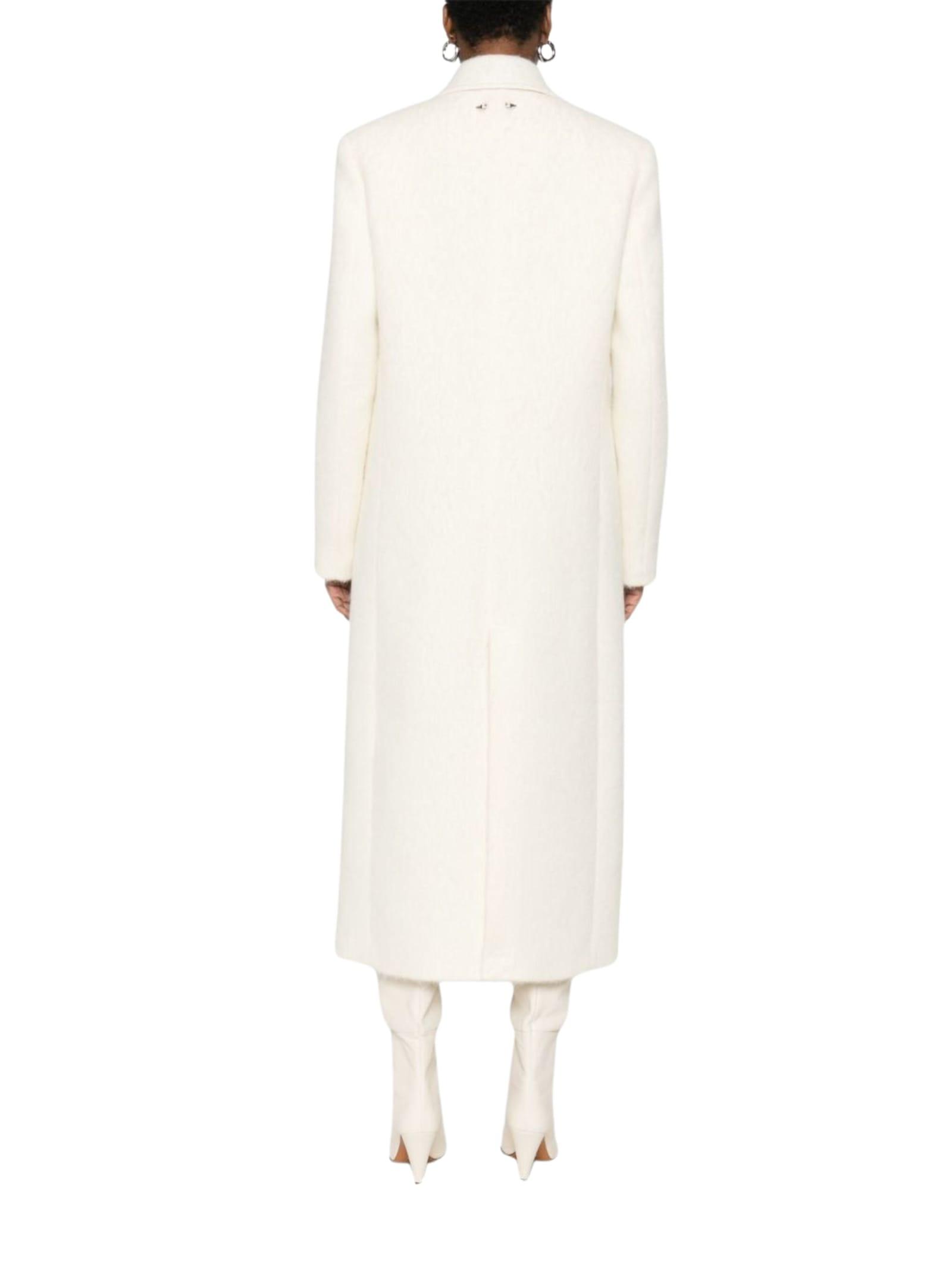 patrizia pepe long coat with revers collar