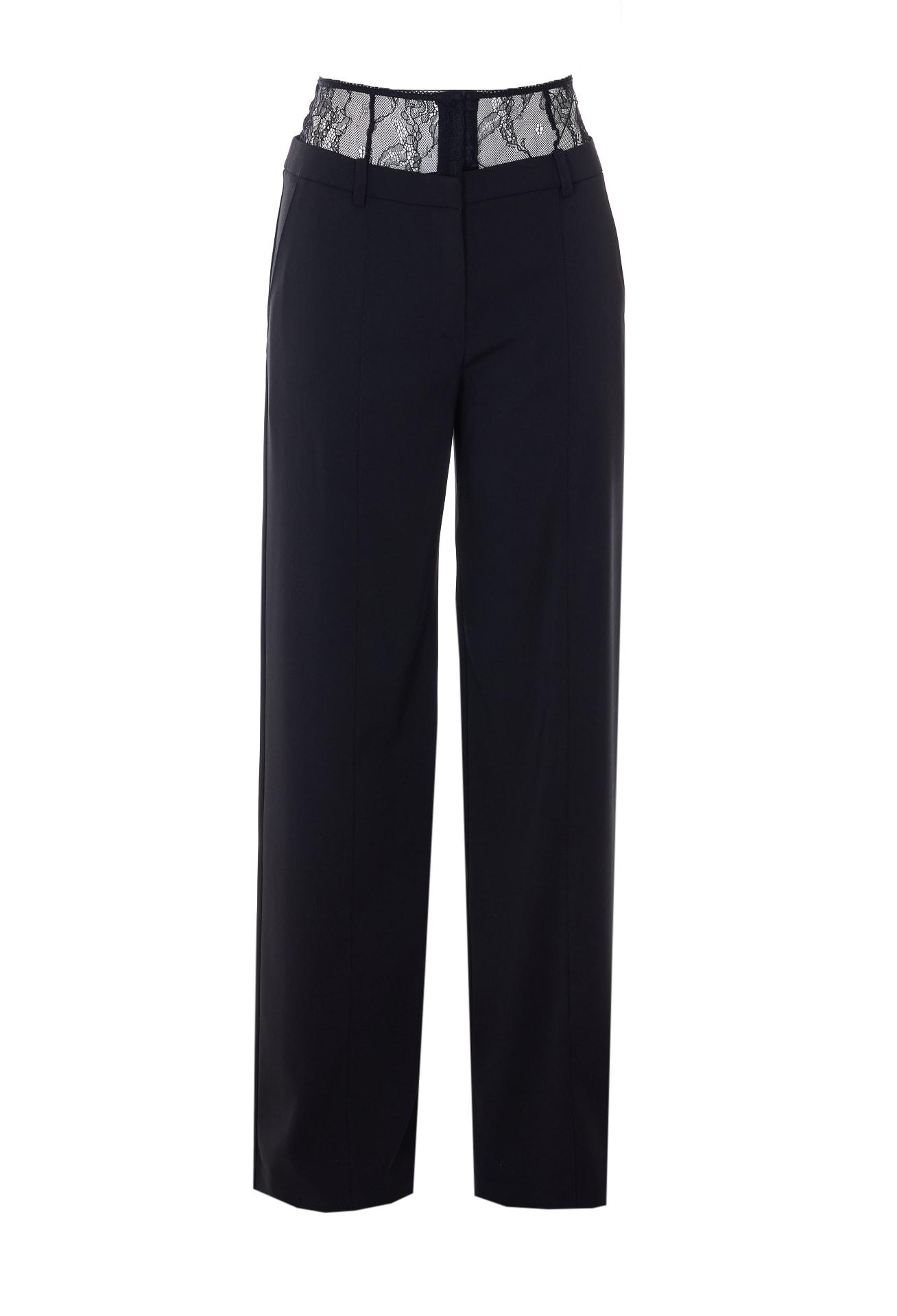 patrizia pepe palazzo trousers with lace waist