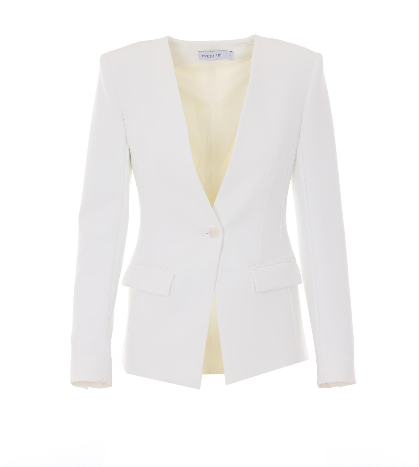 patrizia pepe sartorial blazer v-neck