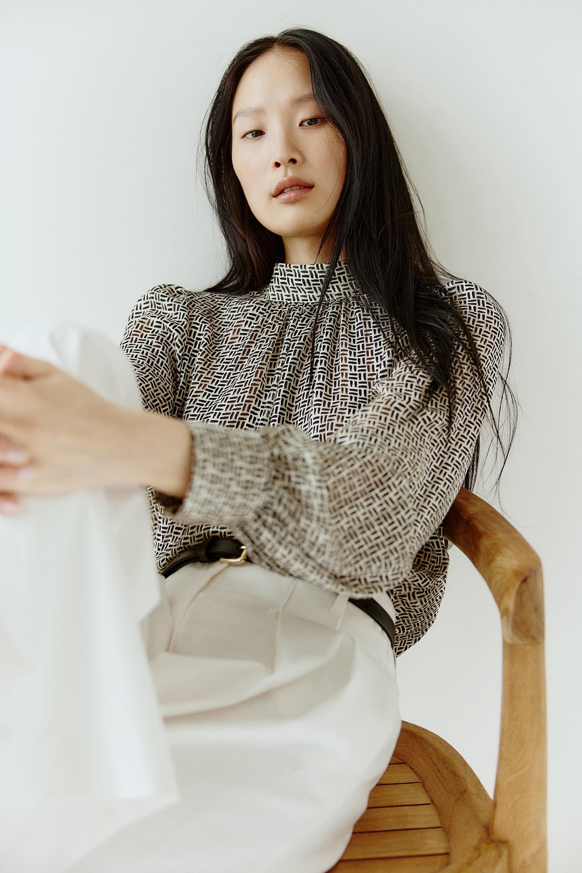 patterned blouse