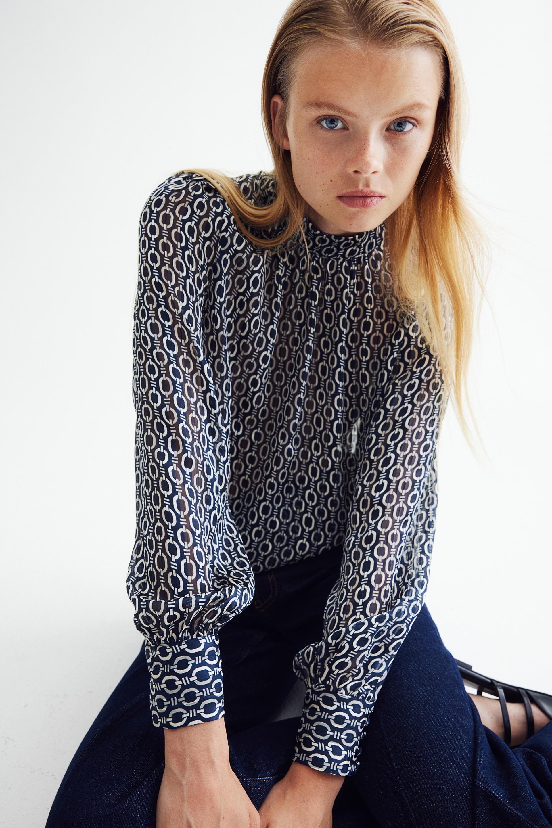 patterned blouse